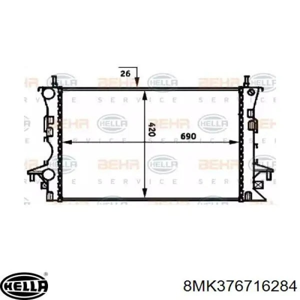 Радиатор охлаждения двигателя Renault (RVI) 8200008764B цена, от 52.87 USD