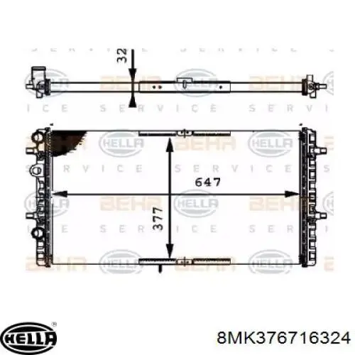 Радиатор 8MK376716324 HELLA