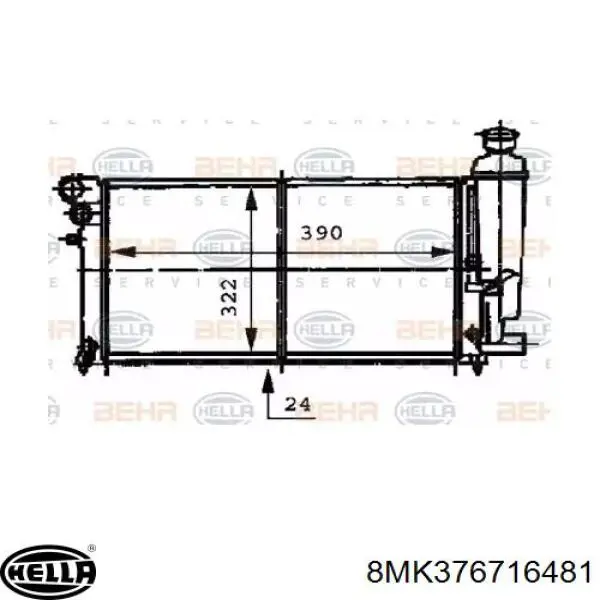 Радиатор 8MK376716481 HELLA