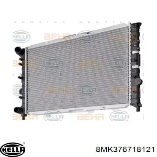 Radiador refrigeración del motor 8MK376718121 HELLA