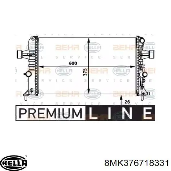 Радиатор 1300258 Market (OEM)