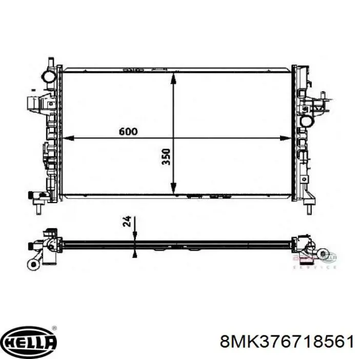 Купить A2115001502 Mercedes Радиатор охлаждения двигателя дополнительный