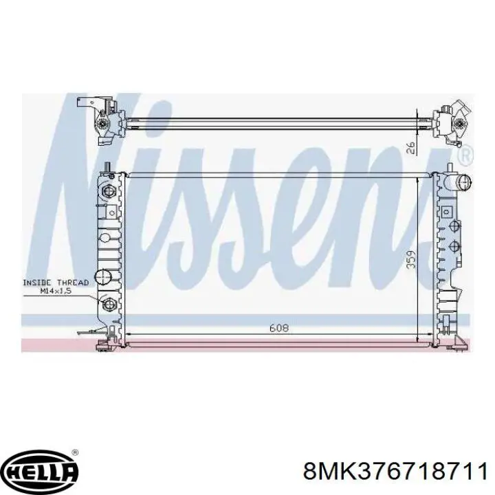 Радиатор 8MK376718711 HELLA