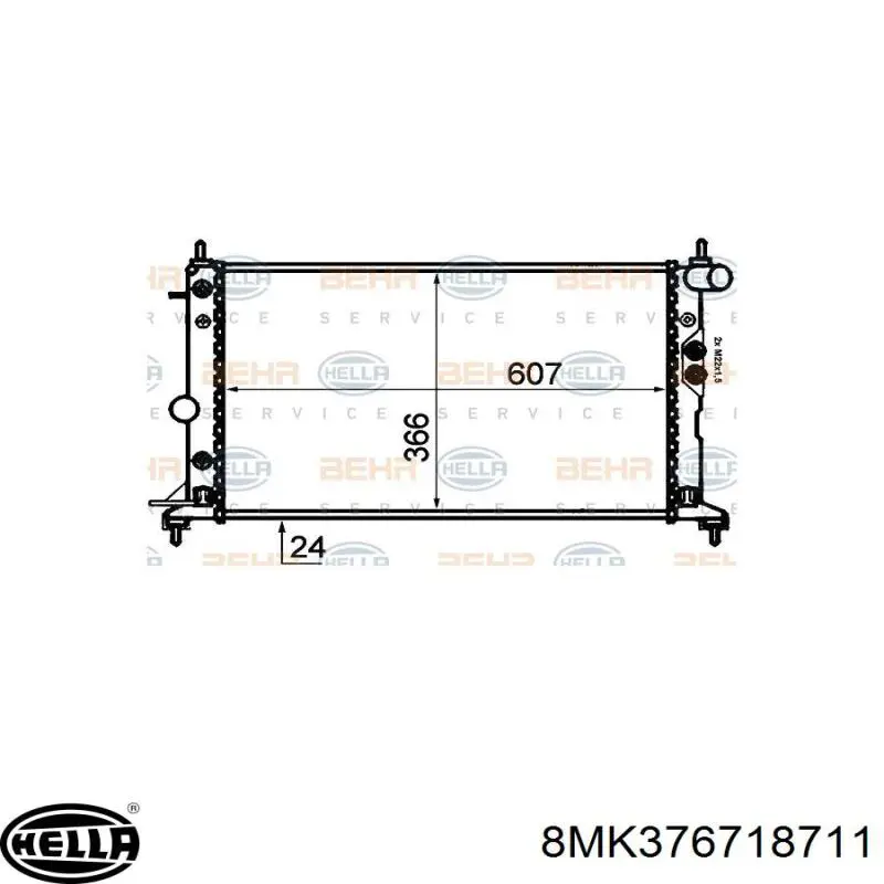Радиатор охлаждения двигателя HELLA 8MK376718711 цена, от 55.84 USD