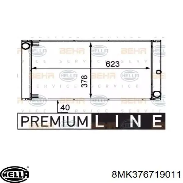 8MK376719011 HELLA Радиатор основной
