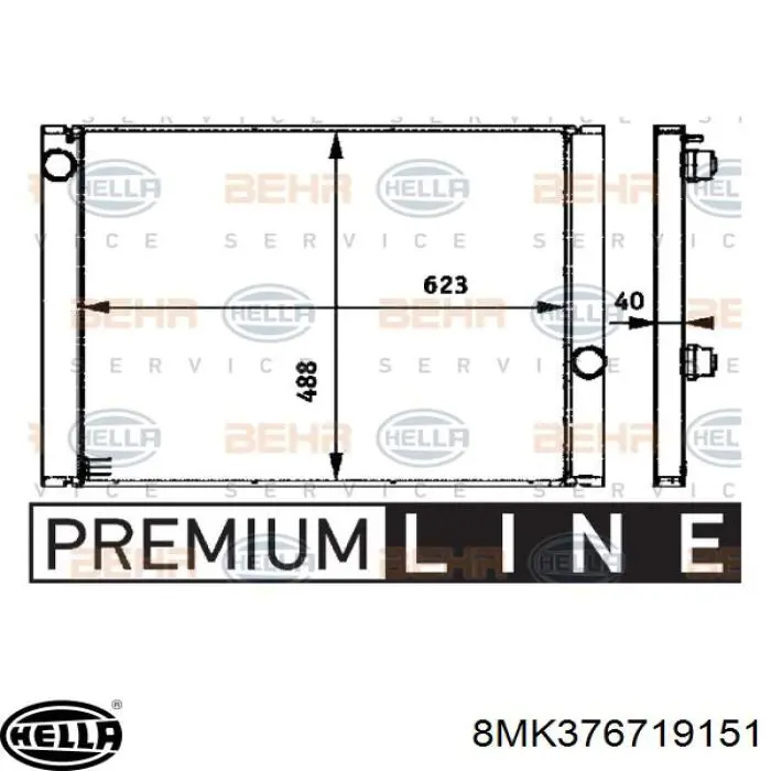 Радиатор 8MK376719151 HELLA