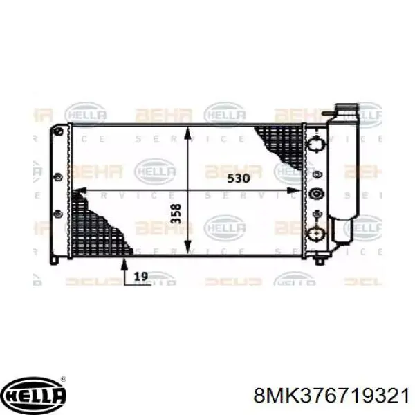 Радиатор охлаждения двигателя Renault (RVI) 7701415003 цена, от  