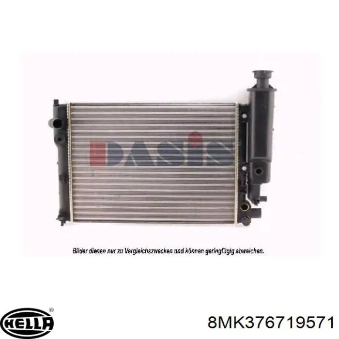 Radiador refrigeración del motor 8MK376719571 HELLA