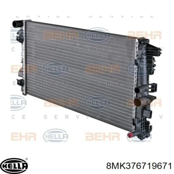 Radiador refrigeración del motor 8MK376719671 HELLA