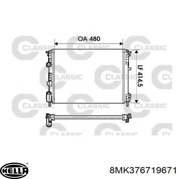 Радиатор 7700428082 Lada