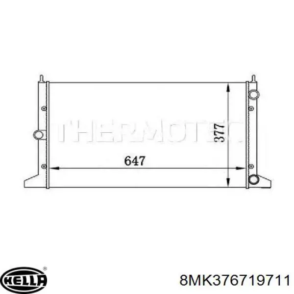 Купить 8MK376719711 HELLA Радиатор водяной