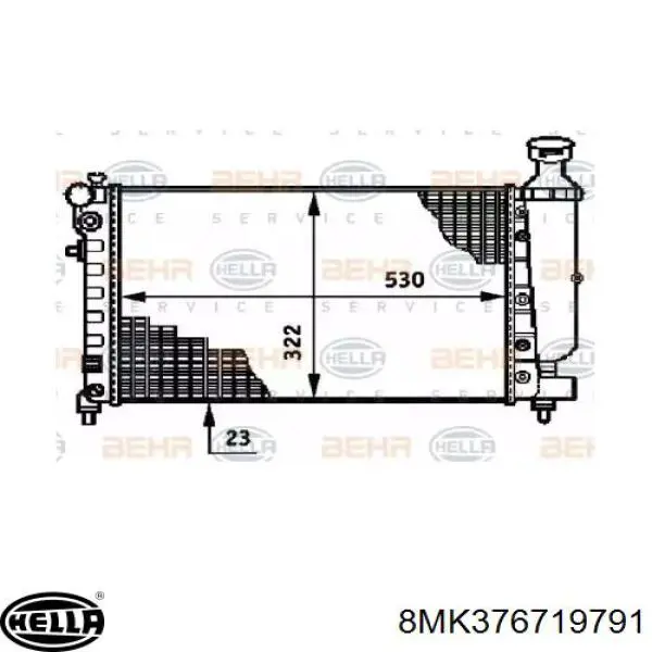 Радиатор 8MK376719791 HELLA