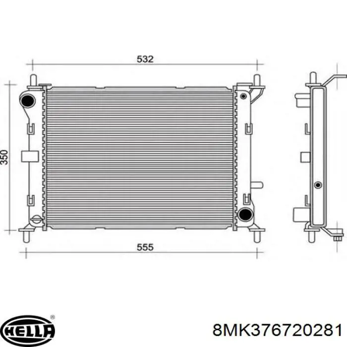 Радиатор охлаждения двигателя Ford 98AB8005JB цена, от 40.18 USD