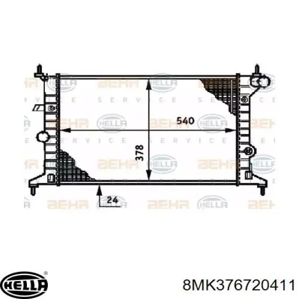 Радиатор 8MK376720411 HELLA