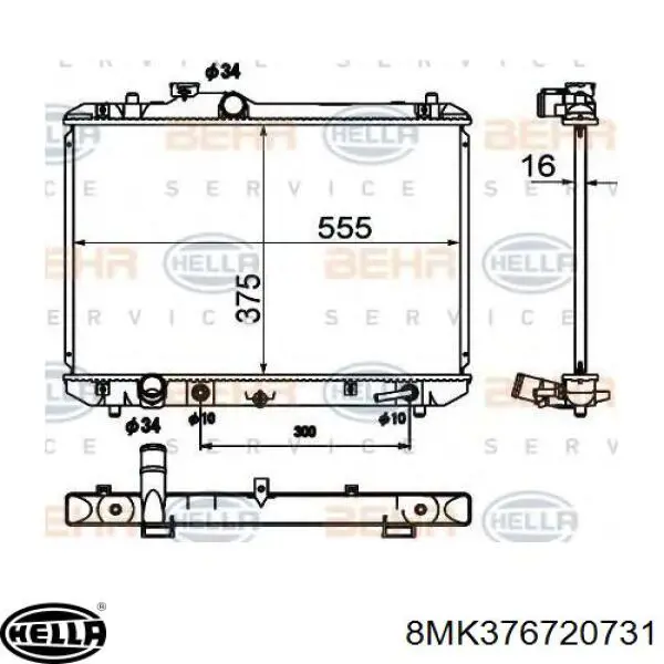 Радиатор охлаждения двигателя Polcar 7422081 цена, от 38.02 USD
