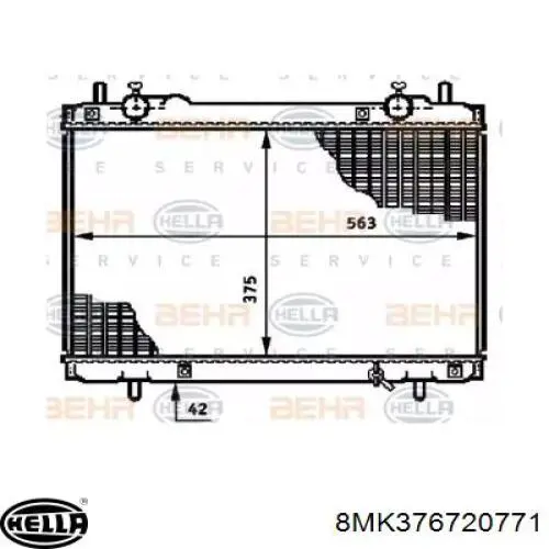 Радиатор 8MK376720771 HELLA