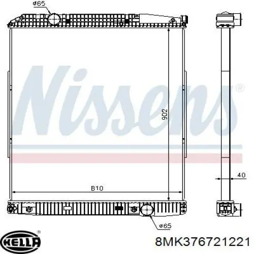 Радиатор охлаждения двигателя Luzar LRC1588 цена, от 216.58 USD