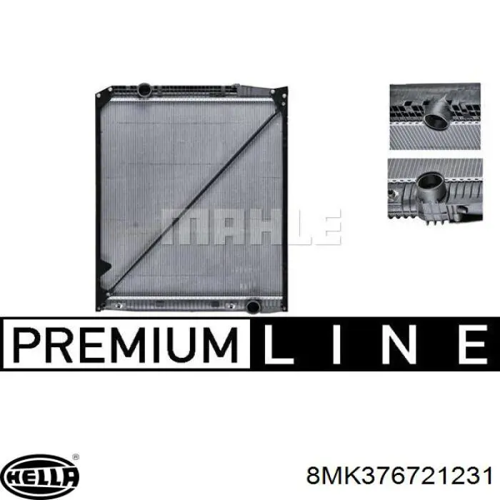Купить 8MK376721231 HELLA Радиатор водяной