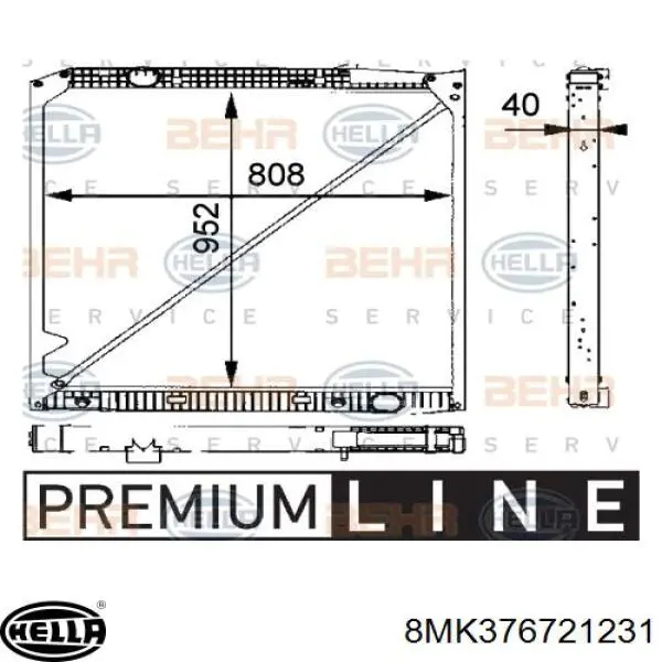 Радиатор охлаждения двигателя HELLA 8MK376721231 цена, от 459.11 USD