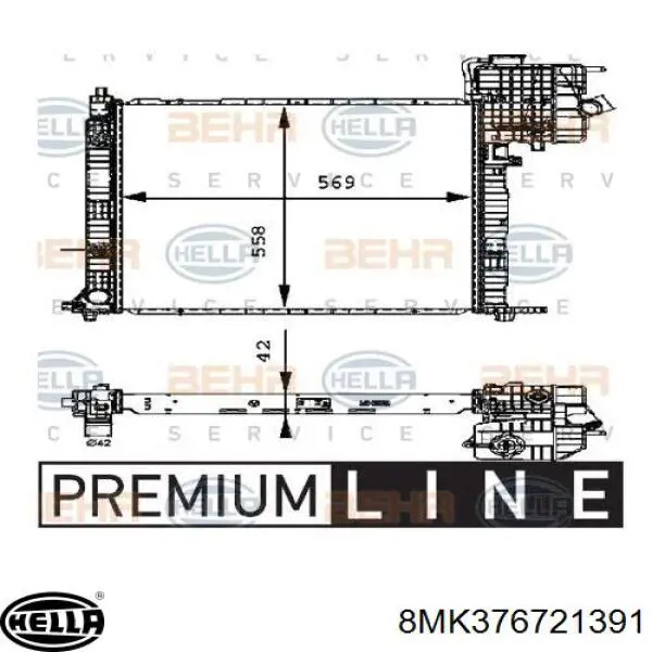 Радиатор 8MK376721391 HELLA