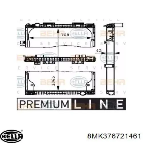 Радиатор 8MK376721461 HELLA