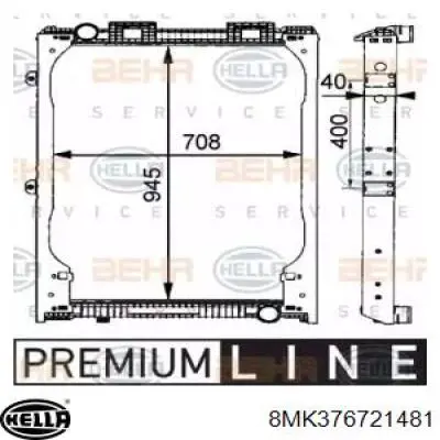 Радиатор 8MK376721481 HELLA