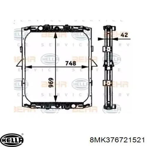 Радиатор 8MK376721521 HELLA