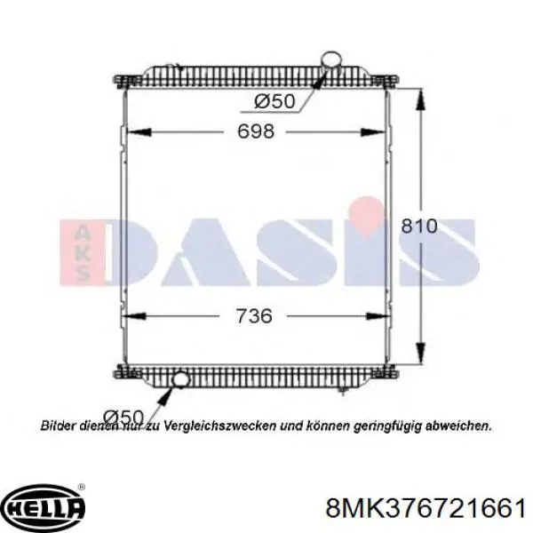 Купить 635202 Diesel Technic Радиатор водяной