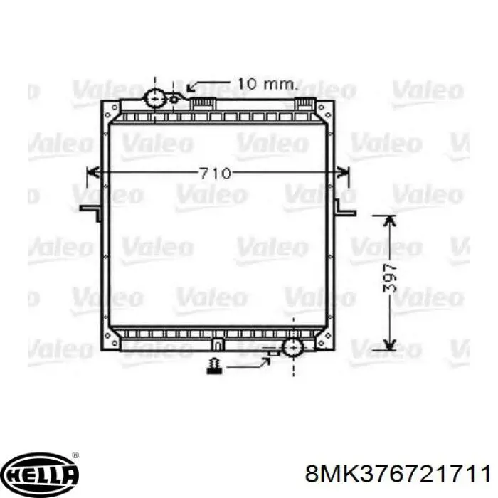 Радиатор охлаждения HELLA 8MK376721711