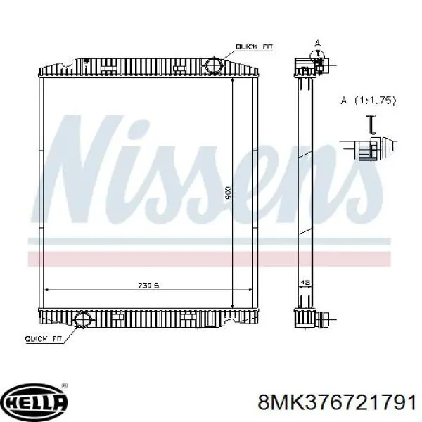 DPIV451 Daniparts Радиатор основной