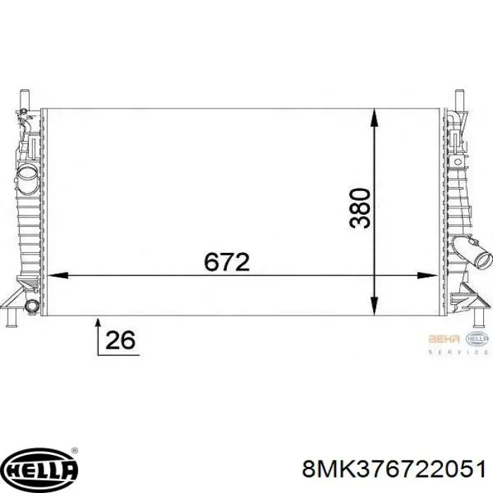 Радиатор охлаждения HELLA 8MK376722051