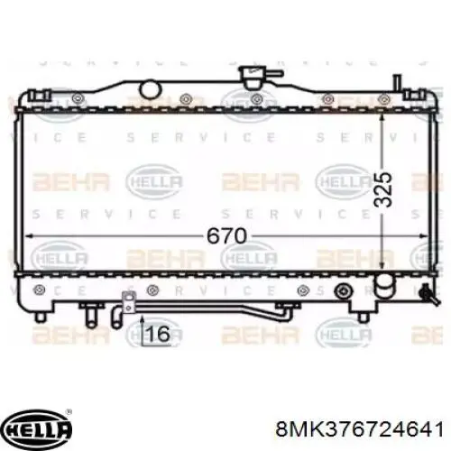 Радиатор 8MK376724641 HELLA