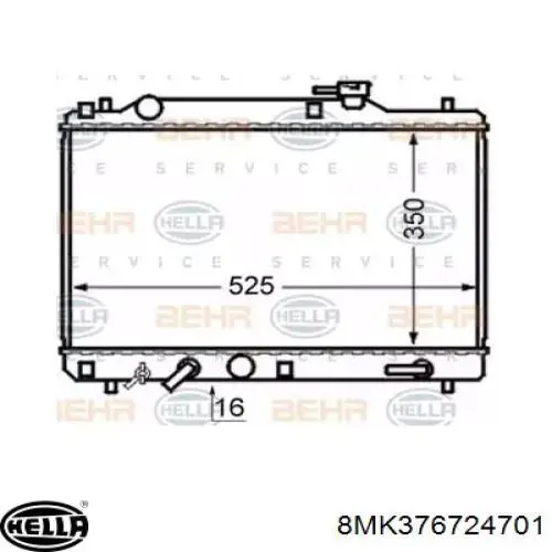 Радиатор 8MK376724701 HELLA