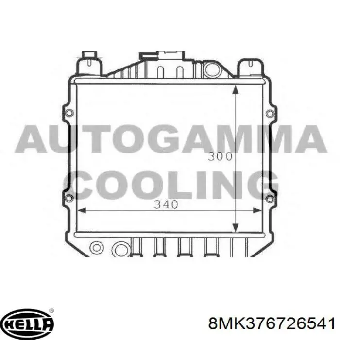 Radiador refrigeración del motor 8MK376726541 HELLA