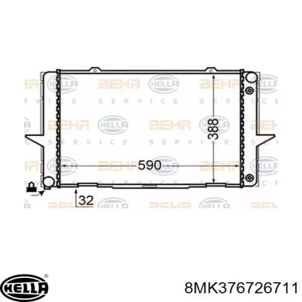 Радиатор 8MK376726711 HELLA