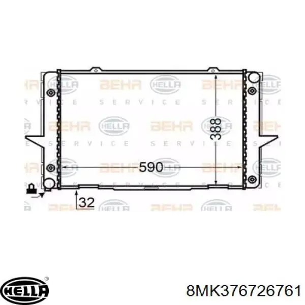 Радиатор 8MK376726761 HELLA