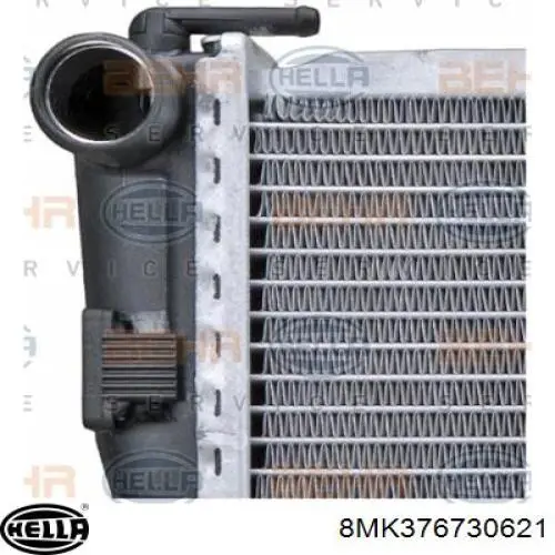 Radiador refrigeración del motor 8MK376730621 HELLA