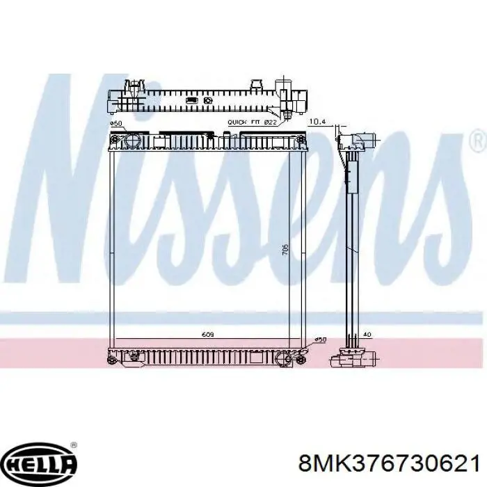 Радиатор охлаждения двигателя MAN 81061016503 цена, от 298.23 USD
