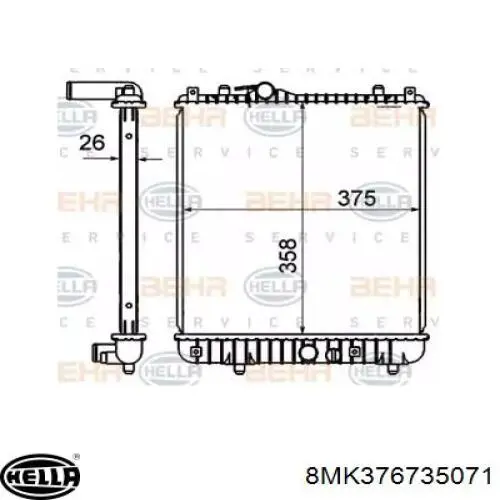 13182786 Peugeot/Citroen radiador de esfriamento de motor