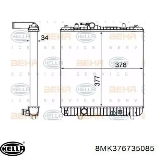 Радиатор 8MK376735085 HELLA