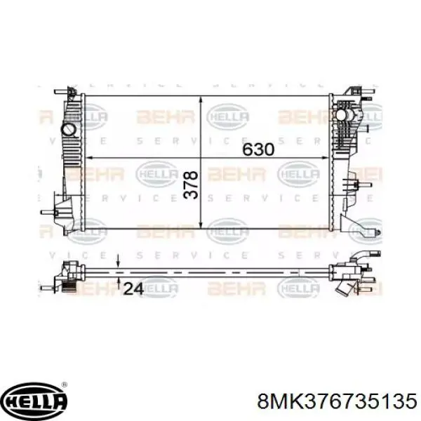 FP56A234AV AVA Радиатор основной
