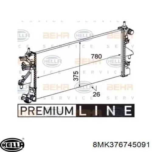 Радиатор 8MK376745091 HELLA