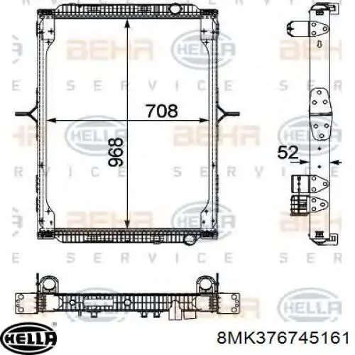 Купить 539564 NRF Радиатор водяной