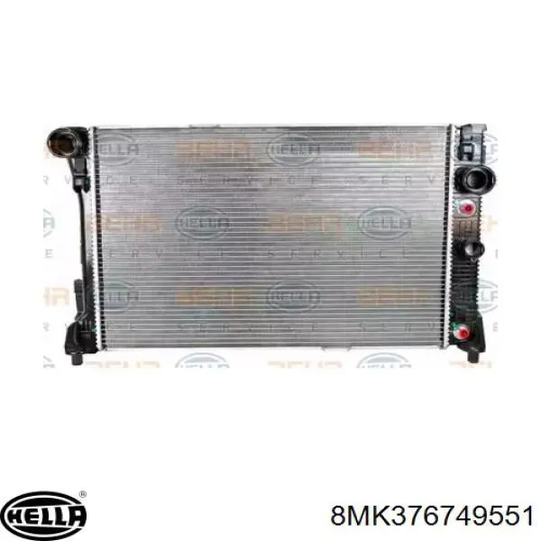 Radiador refrigeración del motor 8MK376749551 HELLA
