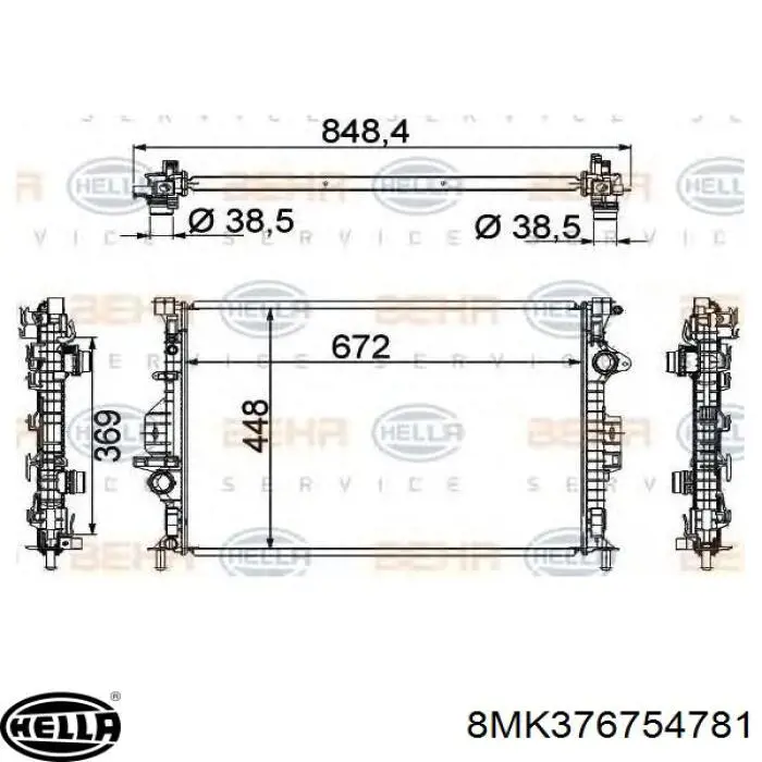 1S7H8C342AC Ford Радиатор основной