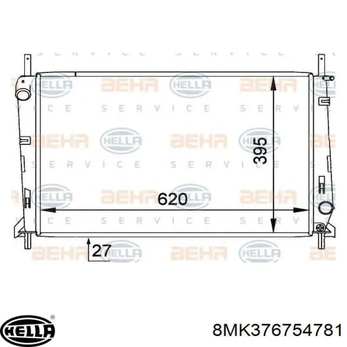 Радиатор охлаждения двигателя Ford 1S7H8C342AC цена, от 72.91 USD