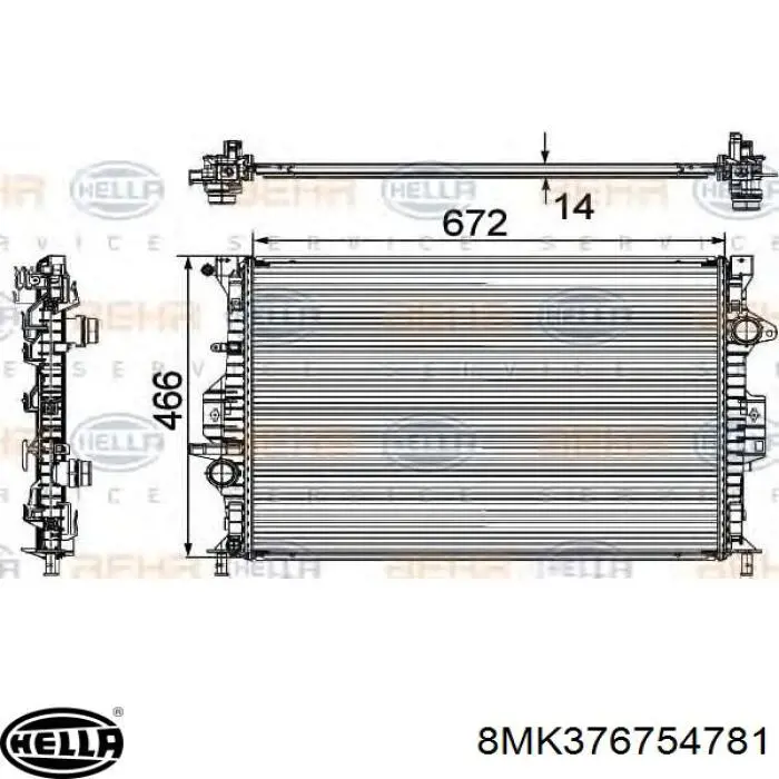 Купить 1116764 Ford Радиатор водяной