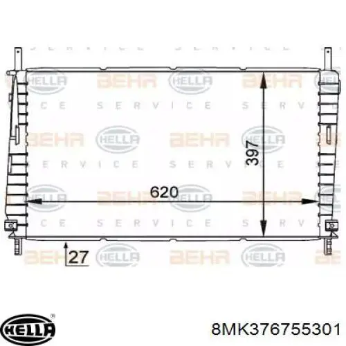 Радиатор 8MK376755301 HELLA