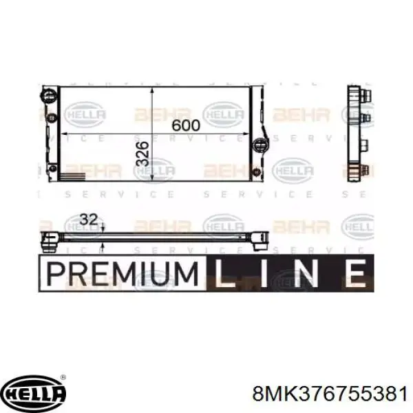 Радиатор 8MK376755381 HELLA