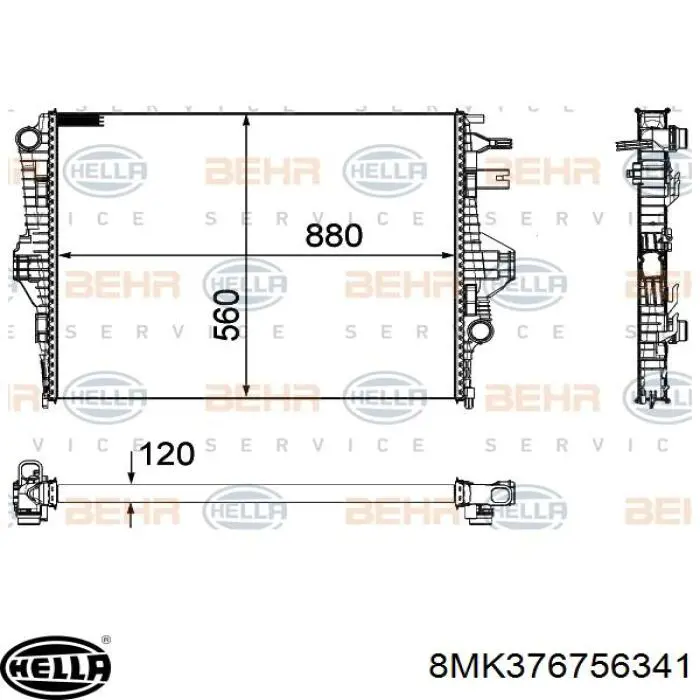 Радиатор 8MK376756341 HELLA